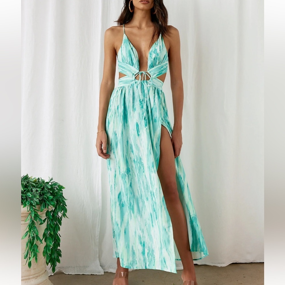 Poolside Chill Maxi Dress Green